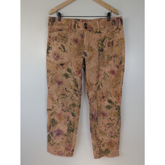 Pilcro Anthropologie Floral The Wanderer Low-Rise Pants - Picture 2 of 9
